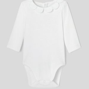 Jacadi bodysuit with petal neckline